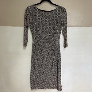 Ralph Lauren Brown & Tan Geometric Print Dress - Size 2